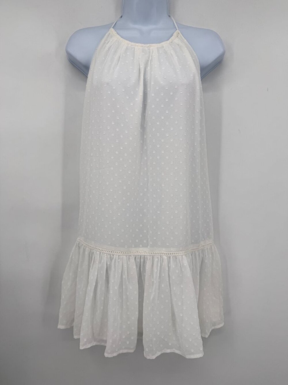 6 Shore Road Caribe Cover Up Dress S Moonlight White Swiss Dot NWT